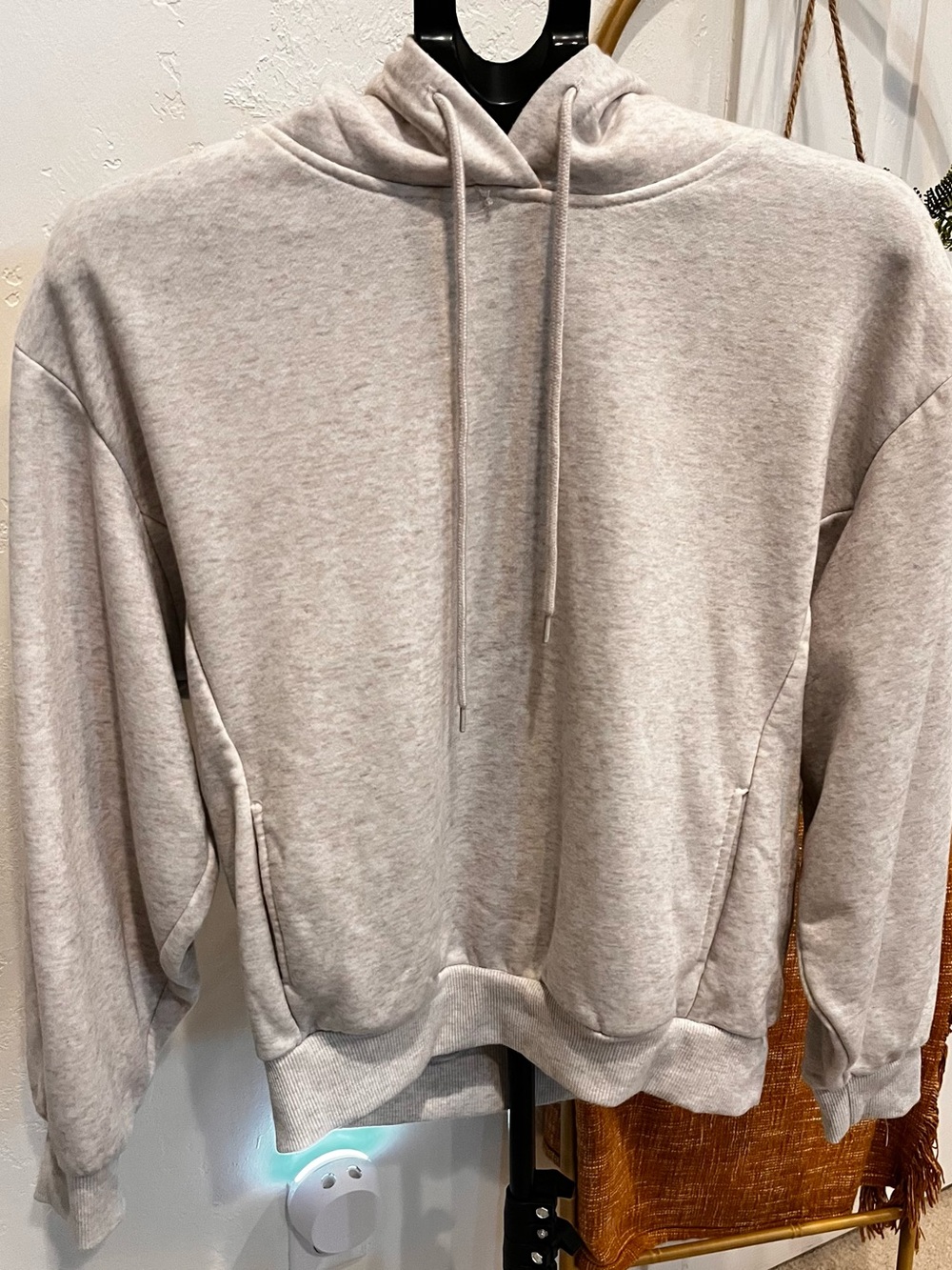 Refugee Fleece Neutral Light Beige Crewneck Hoodie s/m